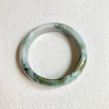 58.6mm A-Grade Natural Bluish Green Modern Round Bangle No. 600166