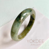 52.8mm A-Grade Natural Greenish Brown Modern Round Bangle No. 600150