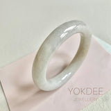 56.2mm A-Grade Natural White Traditional Round Bangle No. 330028