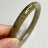 50.1mm A-Grade Natural Greenish Yellow Jadeite Traditional Round Bangle No. 152032