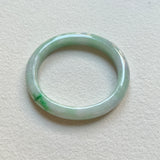 53.2mm A-Grade Natural Lavender Green Jadeite Modern Oval Bangle No. 152025