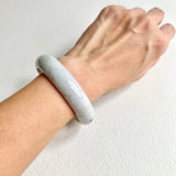 58.3mm A-Grade Natural White Modern Round Bangle No. 600162