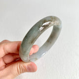 57.8mm A-Grade Natural Bluish Grey Modern Round Bangle No. 600157