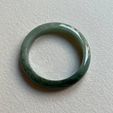 52.4mm A-Grade Natural Bluish Green Jadeite Modern Round Bangle No. 600153