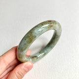 54mm A-Grade Natural Bluish Green Brown Traditional Round Bangle No. 152027