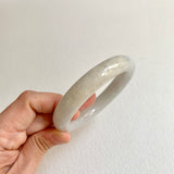 56.2mm A-Grade Natural White Traditional Round Bangle No. 330028