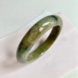 52.8mm A-Grade Natural Greenish Brown Modern Round Bangle No. 600150