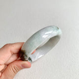 58.2mm A-Grade Natural Light Green Modern Round Bangle No. 600168