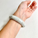 58.3mm A-Grade Natural White Modern Round Bangle No. 600162