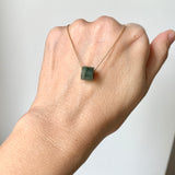 A-Grade Natural Bluish Green Jadeite Barrel Pendant No. 172494