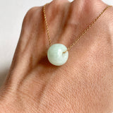 A-Grade Natural Light Green Jadeite Barrel Pendant No. 172495