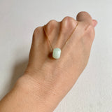 A-Grade Natural Light Green Jadeite Barrel Pendant No. 172496