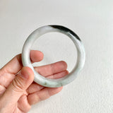 58.2mm A-Grade Natural Light Green Modern Round Bangle No. 600168