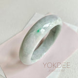 SOLD OUT: 60.2mm A-Grade Natural Light Green Modern Round Bangle No. 600167