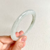 52.5mm A-Grade Natural Light Green Modern Round Bangle No. 600149