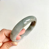 57.8mm A-Grade Natural Bluish Grey Modern Round Bangle No. 600157