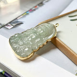 Setting balance A-Grade Natural Jadeite Goddess of Mercy Pendant No.600175