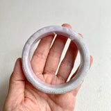 59.4mm A-Grade Natural Lavender Green Modern Round Bangle (With Carving) No. 151263