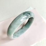 58.6mm A-Grade Natural Bluish Green Modern Round Bangle No. 600166