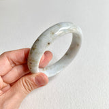 58.3mm A-Grade Natural White Modern Round Bangle No. 600162