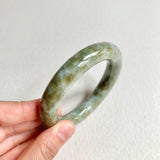 54mm A-Grade Natural Bluish Green Brown Traditional Round Bangle No. 152027