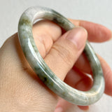 52.6mm A-Grade Natural Bluish Green Modern Round Bangle No. 152030