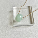 A-Grade Natural Light Green Jadeite Barrel Pendant No. 172497