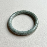 53mm A-Grade Natural Bluish Green Jadeite Traditional Round Bangle No. 152029