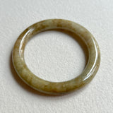 50.1mm A-Grade Natural Greenish Yellow Jadeite Traditional Round Bangle No. 152032