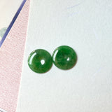 7 cts A-Grade Natural Imperial Green Jadeite Donut Pair No.180821