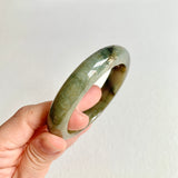 52.8mm A-Grade Natural Greenish Brown Modern Round Bangle No. 600150