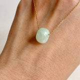 A-Grade Natural Light Green Jadeite Barrel Pendant No. 172496