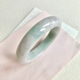 56.3mm A-Grade Natural Lavender Green Modern Round Bangle No. 151881