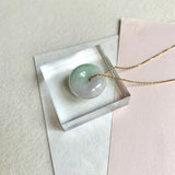 A-Grade Natural Lavender Green Jadeite Bagel Piece No. 172481