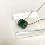 A-Grade Natural Bluish Green Jadeite Barrel Pendant No. 172494