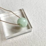 A-Grade Natural Light Green Jadeite Barrel Pendant No. 172497