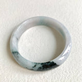 57.4mm A-Grade Natural Bluish Floral Modern Round Bangle No. 600159