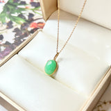 A-Grade MINI.malist Apple Green “ANOTCH” Jadeite Pendant No. 172518