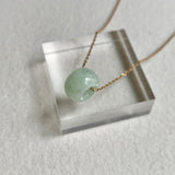 A-Grade Natural Light Green Jadeite Barrel Pendant No. 172496