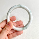 58.2mm A-Grade Natural White Modern Round Bangle No. 600164