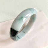 57.4mm A-Grade Natural Bluish Floral Modern Round Bangle No. 600159