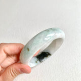 58.2mm A-Grade Natural Light Green Modern Round Bangle No. 600168