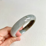 57.8mm A-Grade Natural Bluish Grey Modern Round Bangle No. 600157