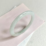 59.4mm A-Grade Natural Lavender Green Modern Round Bangle (With Carving) No. 151263