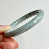 53mm A-Grade Natural Bluish Green Jadeite Traditional Round Bangle No. 152029