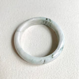 58.2mm A-Grade Natural White Modern Round Bangle No. 600164