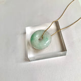 A-Grade Natural Lilac Green Jadeite Bagel Piece No. 172480