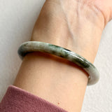 52.6mm A-Grade Natural Bluish Green Modern Round Bangle No. 152030