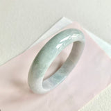 56.3mm A-Grade Natural Lavender Green Modern Round Bangle No. 151881