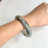 57.8mm A-Grade Natural Bluish Grey Modern Round Bangle No. 600157